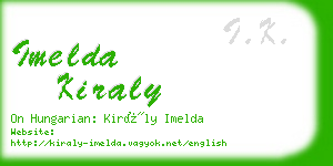 imelda kiraly business card